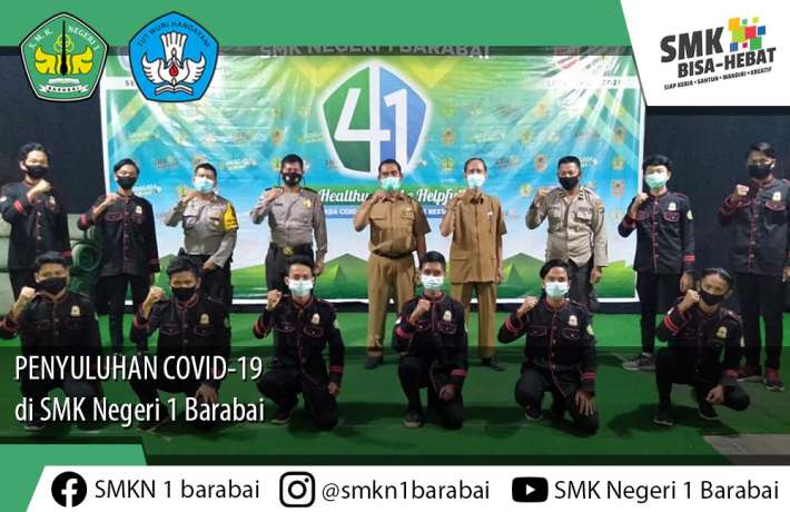 Penyuluhan COVID-19 di SMK Negeri 1 Barabai